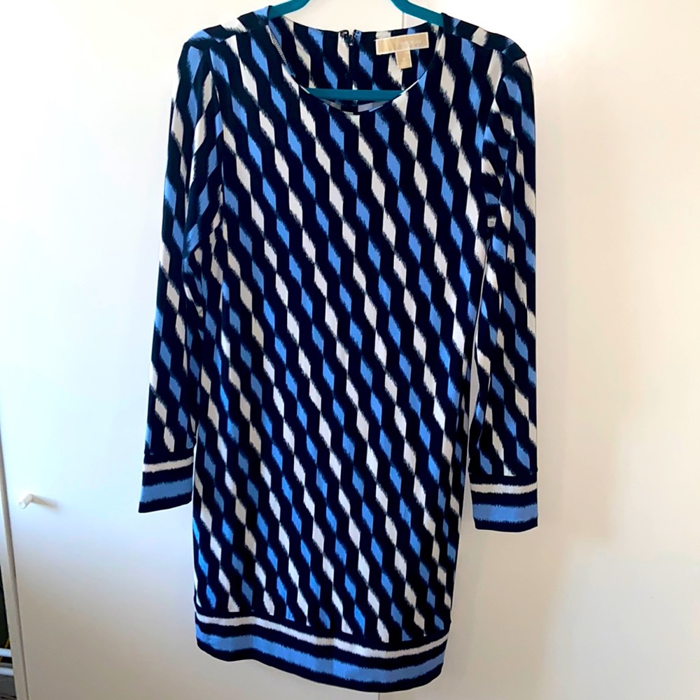 Blue, Black, & White Michael Kors Dress